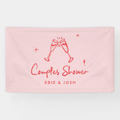 Banderoles Couples shower modern natural elegant handwritten (Horizontal)