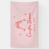 Banderoles Couples shower modern natural elegant handwritten (Vertical)