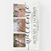 Banderoles Couples Wedding shower Élégant 3 Photo Bienvenue (Vertical)