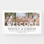 Banderoles Couples Wedding shower Simple 3 Photo Bienvenue (Horizontal)