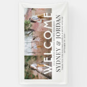 Banderoles Couples Wedding shower Simple 3 Photo Bienvenue (Vertical)