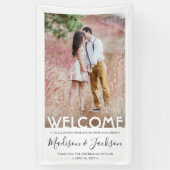 Banderoles Couples Wedding shower Simple Photo Welcome Banniè (Vertical)