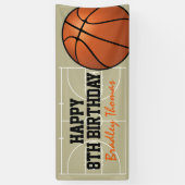 Banderoles Cour de Basketball Enfants Anniversaire (Vertical)