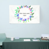 Banderoles couronne de guirlande colorée Noël texte nom (Salon professionnel)