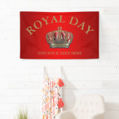 Banderoles Couronne de la Croix Royale - Bleu Or (En situation)