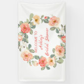 Banderoles Couronne de Roses et de bourgeons (Vertical)