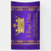 Banderoles Couronne royale d'or pourpre (Vertical)