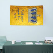 Banderoles Couronne royale d'or V + votre backgr. et idées (Salon professionnel)