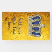 Banderoles Couronne royale d'or V + votre backgr. et idées (Horizontal)