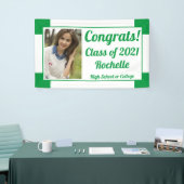 Banderoles Cours de photo vert et blanc Année d'obtention du (Salon professionnel)