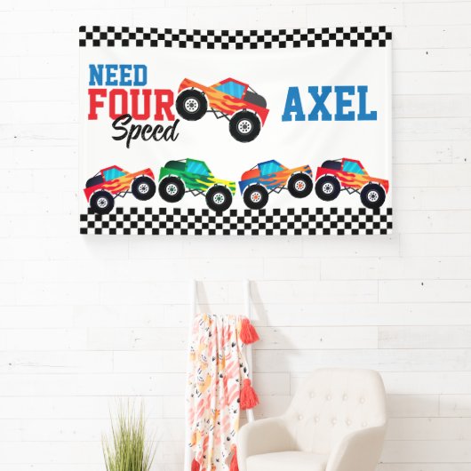 Banderoles Course de camion monstre Need Four Speed pour 4ème (Insitu)