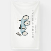 Banderoles Course En Voiture Le 2e Anniversaire (Vertical)