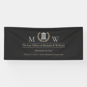 Banderoles Courthouse Monogrammé Élégant