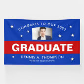 Banderoles Coussin rouge et bleu (Horizontal)