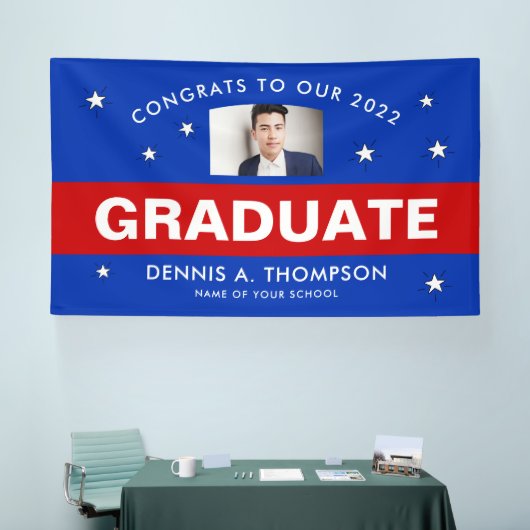 Banderoles Coussin rouge et bleu (Salon professionnel)