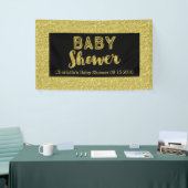 Banderoles Coutume noire de signe de baby shower d'impression (Salon professionnel)