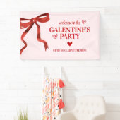 Banderoles Coutume Red Bow Galentine's Day Party Welcome (En situation)