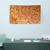 Banderoles Cow-boy brun rustique en cuir occidental (Salon professionnel)