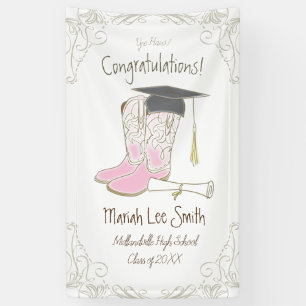 Banderoles Cowboy Cowgirl Graduation Country Western Party