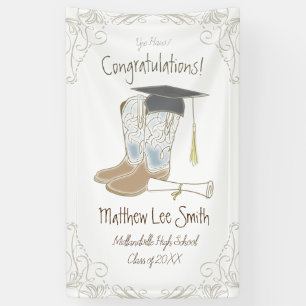 Banderoles Cowboy Cowgirl Graduation Country Western Party