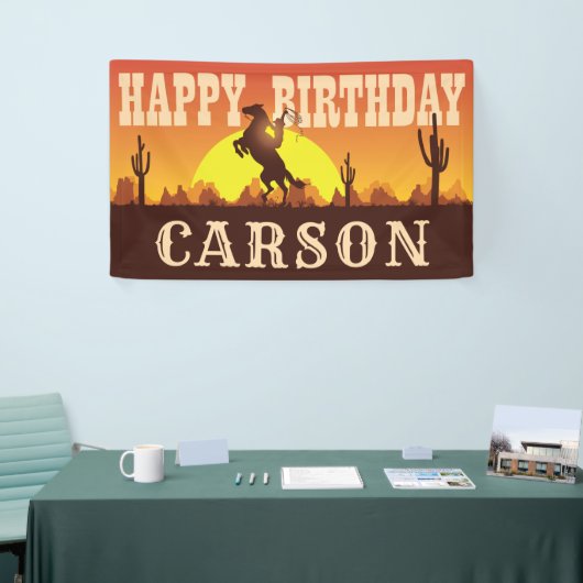 Banderoles Cowboy Rodeo Wild West N'importe quel âge, Joyeux  (Salon professionnel)
