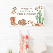 Banderoles Cowboy Wild West 1er Rodéo fête d'anniversaire (En situation)