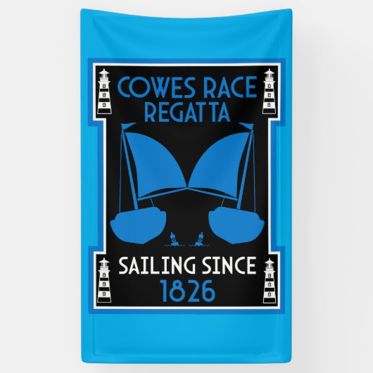 Banderoles Cowes île de Wight Yacht Regatta (Vertical)