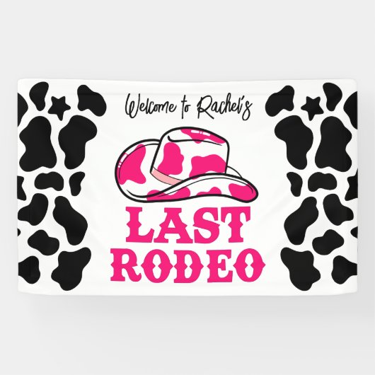Banderoles Cowgirl Disco Dernier Rodeo Bachelorette (Horizontal)