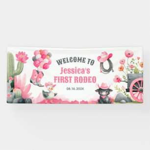 Banderoles Cowgirl First Rodeo Western Anniversaire de fête B