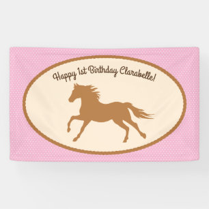 Banderoles Cowgirl Horse Pony mignonne 1er anniversaire de fê