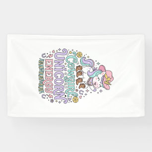 Banderoles Cowgirl Licorne Énergie Licorne Mignon Produit Pas