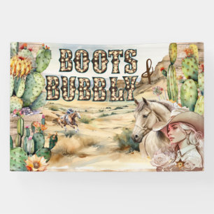 Banderoles Cowgirl occidentale cowboy rustique désert cactus