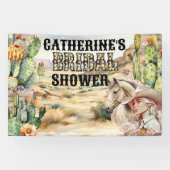 Banderoles Cowgirl occidentale dans le désert douche nuptiale (Horizontal)
