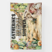 Banderoles Cowgirl occidentale dans le désert douche nuptiale (Verticale)