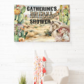 Banderoles Cowgirl occidentale dans le désert douche nuptiale (Insitu)
