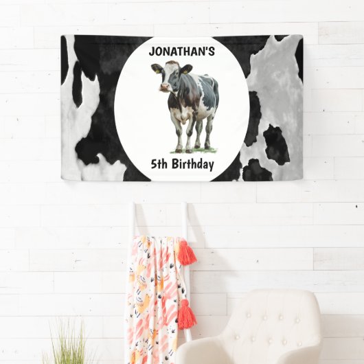 Banderoles Cowhide noir et blanc (En situation)