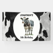 Banderoles Cowhide noir et blanc (Horizontal)