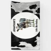 Banderoles Cowhide noir et blanc (Vertical)