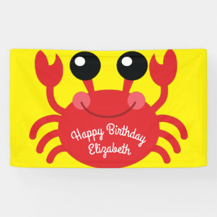 Banderoles Crabe Anniversaire Soirée Cartoon Enfants
