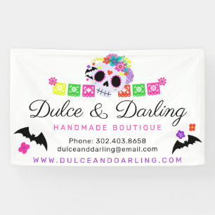 Banderoles Crâne à sucre Floral Calavera Papel Picado Boutiqu