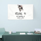 Banderoles Crânes Rose gothiques noirs (Salon professionnel)