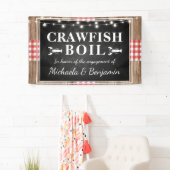 Banderoles Crawfish Boil Homard Rustic Engagement Party (En situation)