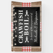 Banderoles Crawfish Boil Homard Rustic Engagement Party (Vertical)