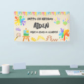 Banderoles Crayon modifiable de style – Peinture et palette a (Salon professionnel)