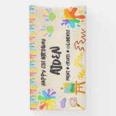 Banderoles Crayon modifiable de style – Peinture et palette a (Verticale)