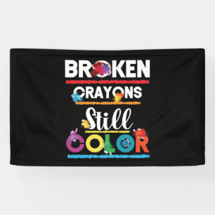 Banderoles Crayons cassés encore couleur santé mentale