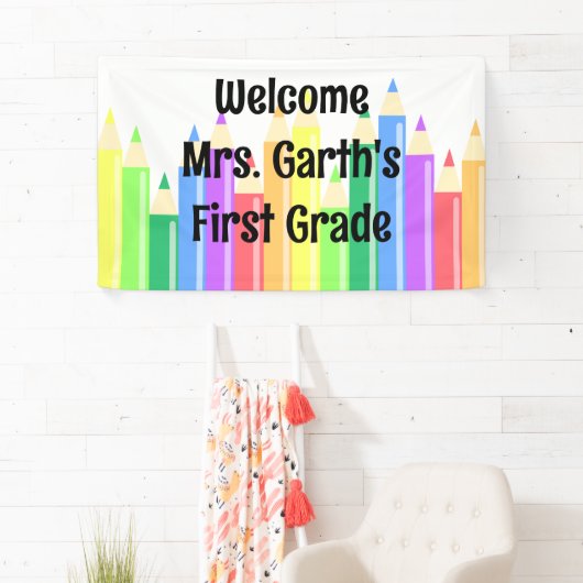 Banderoles Crayons colorés (En situation)