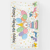 Banderoles Cream White Labradoodle Chien fête d'anniversaire (Vertical)