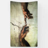 Banderoles Création d'Adam - Mains Michelangelo 1475 - 1564 (Vertical)