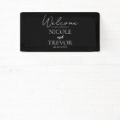 Banderoles Créer votre propre - Mariage noir Bienvenue (Insitu)